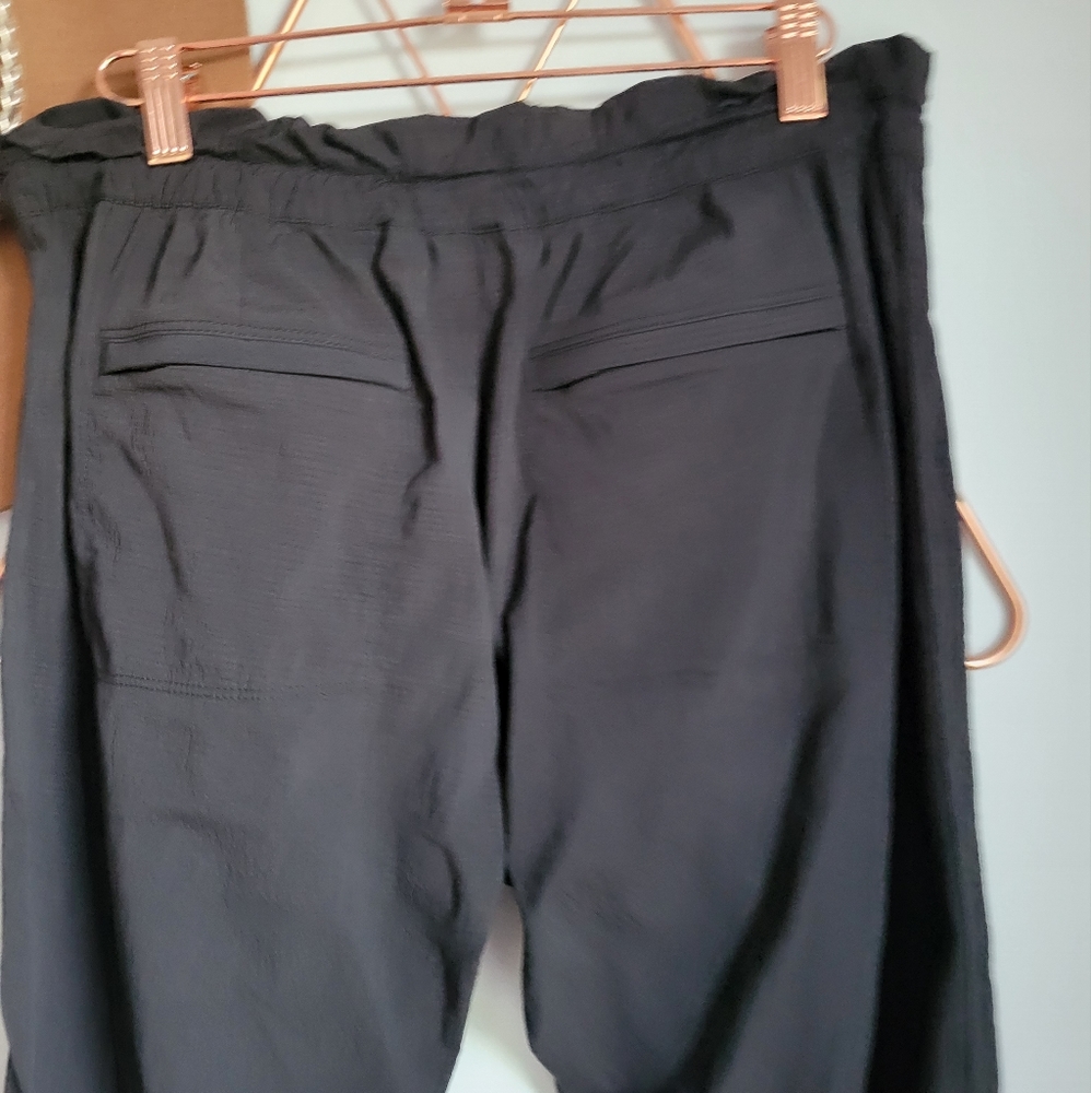 Athleta, Trekkie Nylon Drawstring Paper Bag Black Active Nylon Pants, 8 - Picture 6 of 10